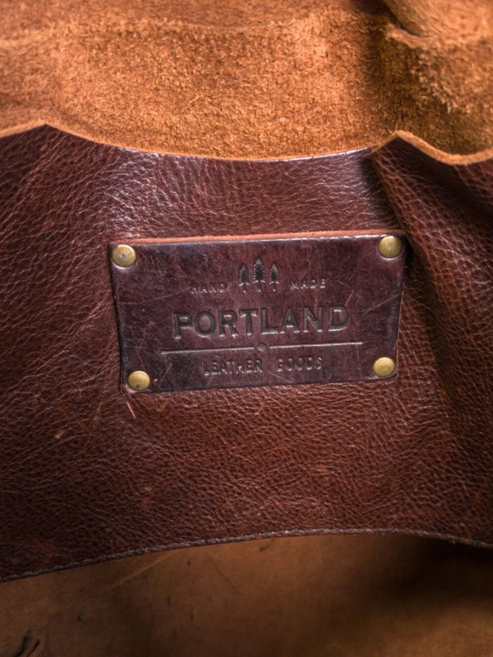 Portland Leather Goods Brown Leather Tote, Medium (12